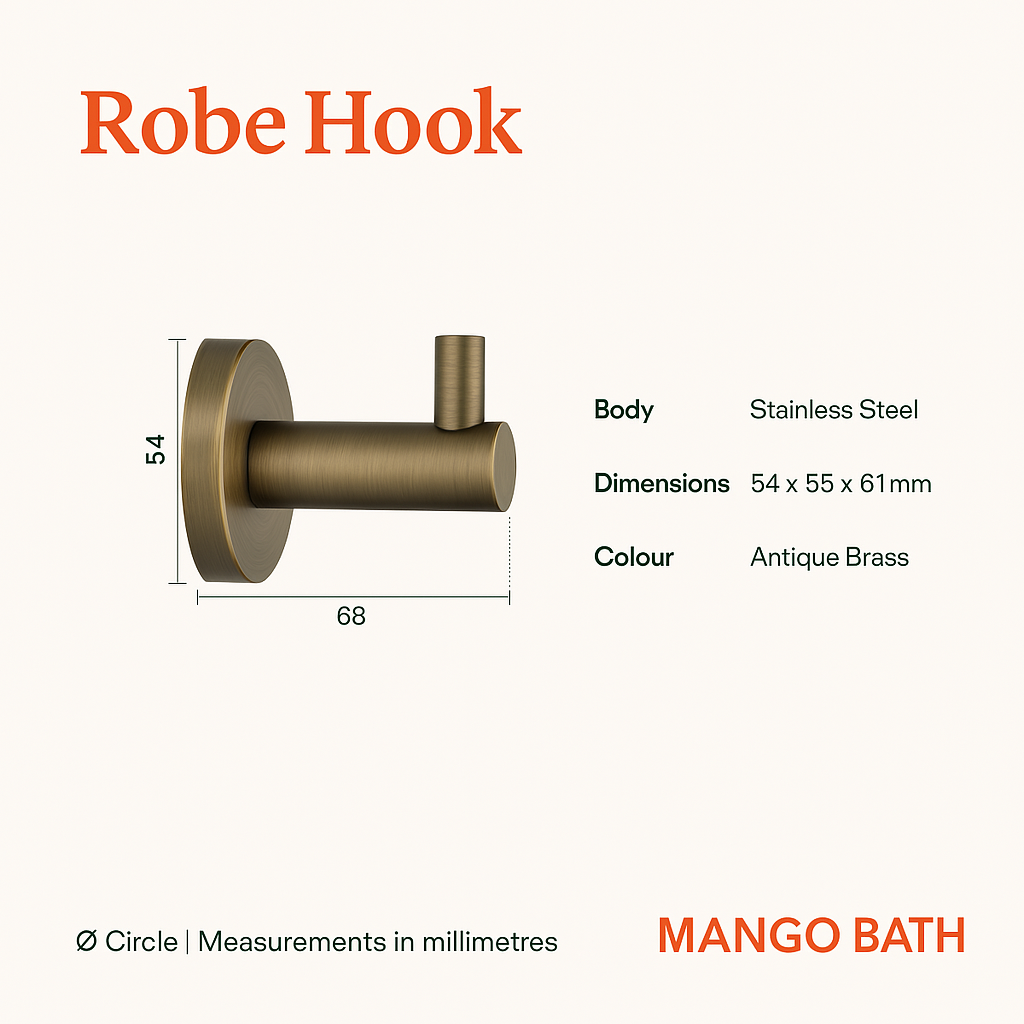 Seville Antique Brass Robe Hook