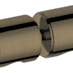 Antique Brass Shower Door Handle JD-M459F with a sleek design and durable antique brass finish for stylish bathroom shower enclosures.
