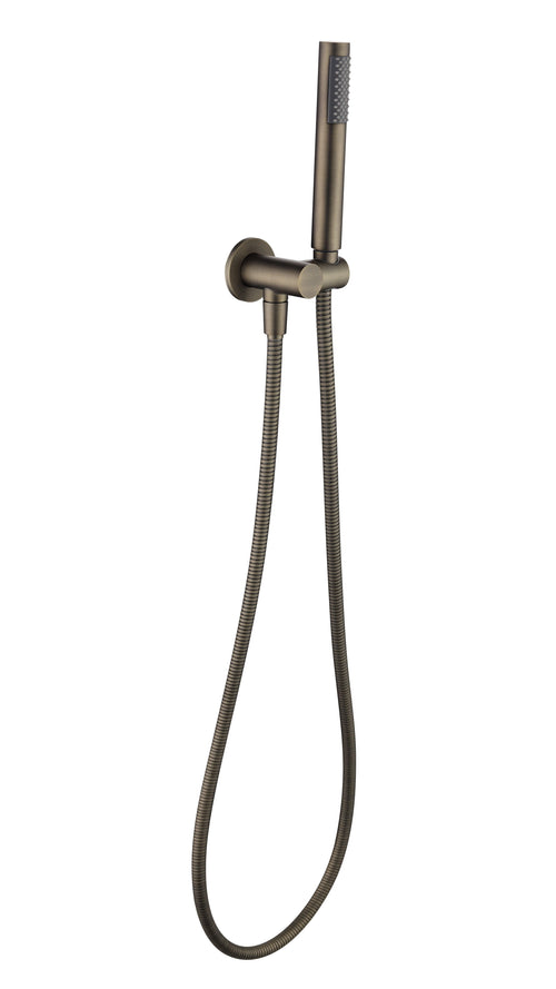 Seville Antique Brass Shower Handpiece on Bracket
