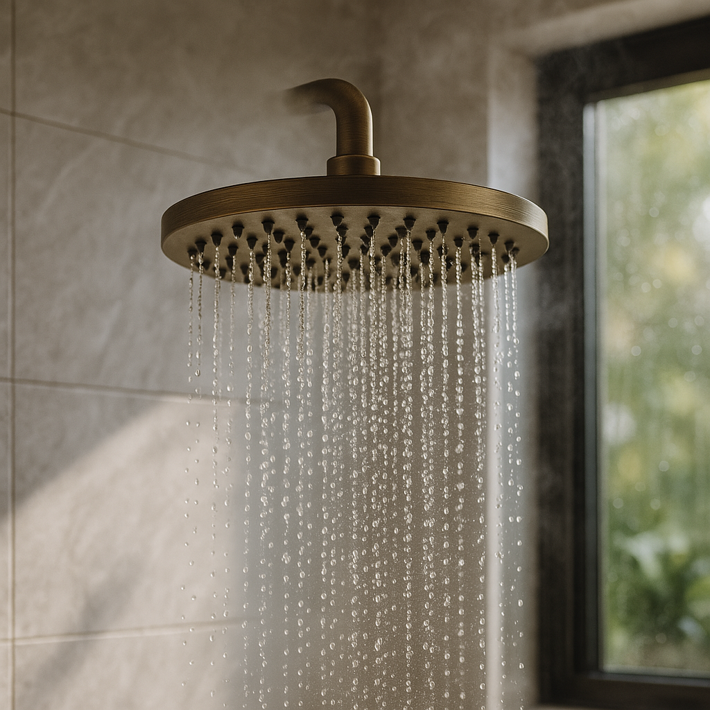 Seville Antique Brass Shower Head - 250mm