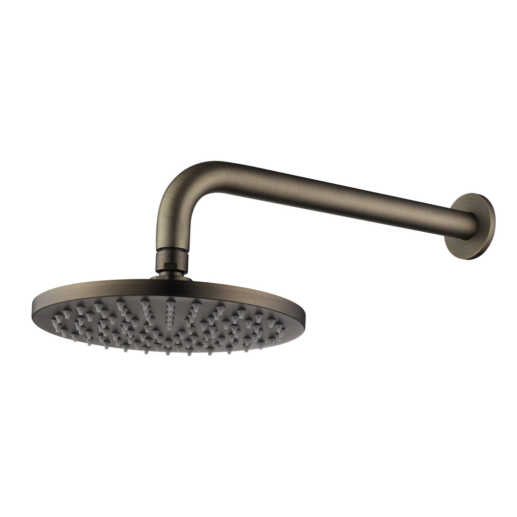 Seville Antique Brass Showerhead on Wall Mounted Arm