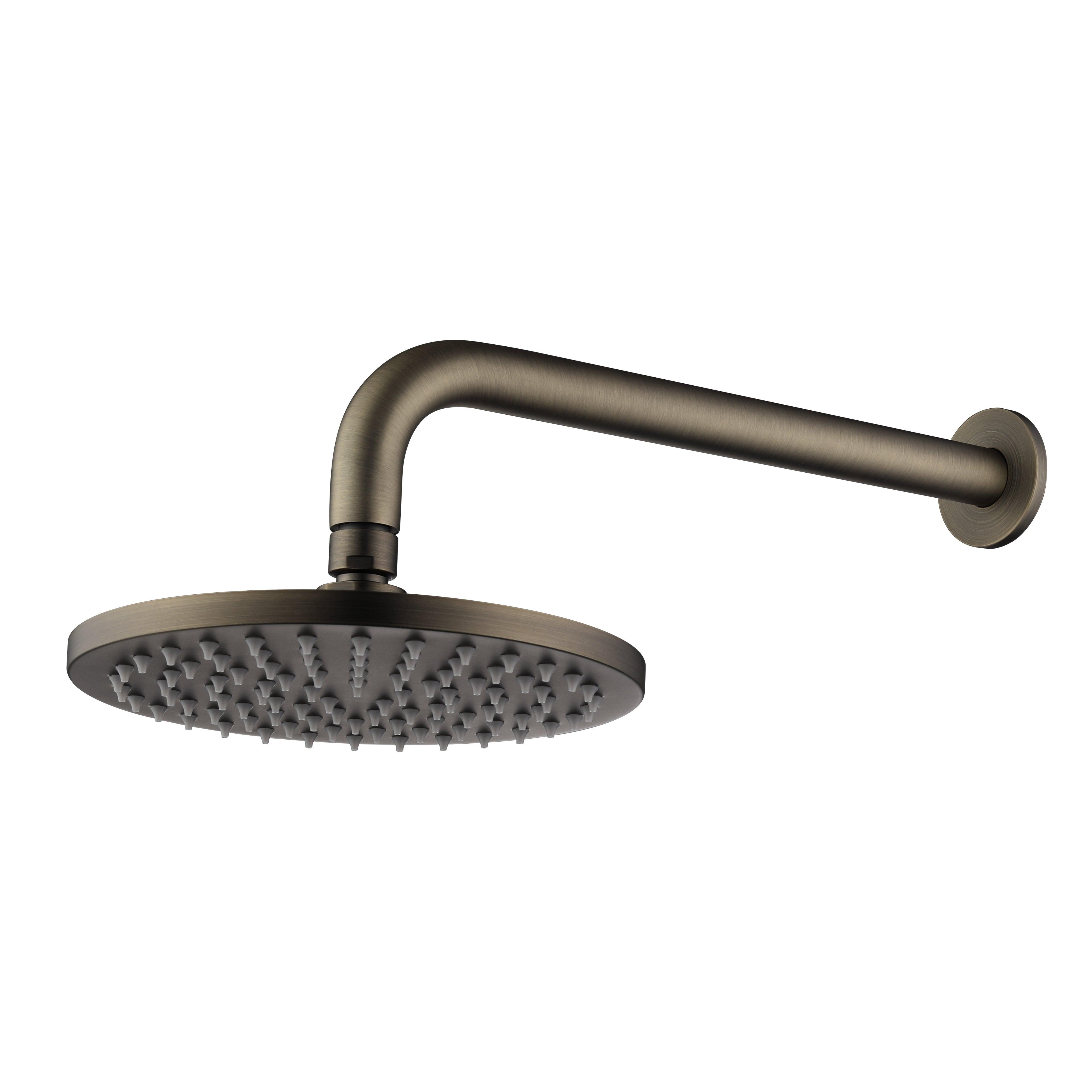 Seville Antique Brass Showerhead on Wall Mounted Arm