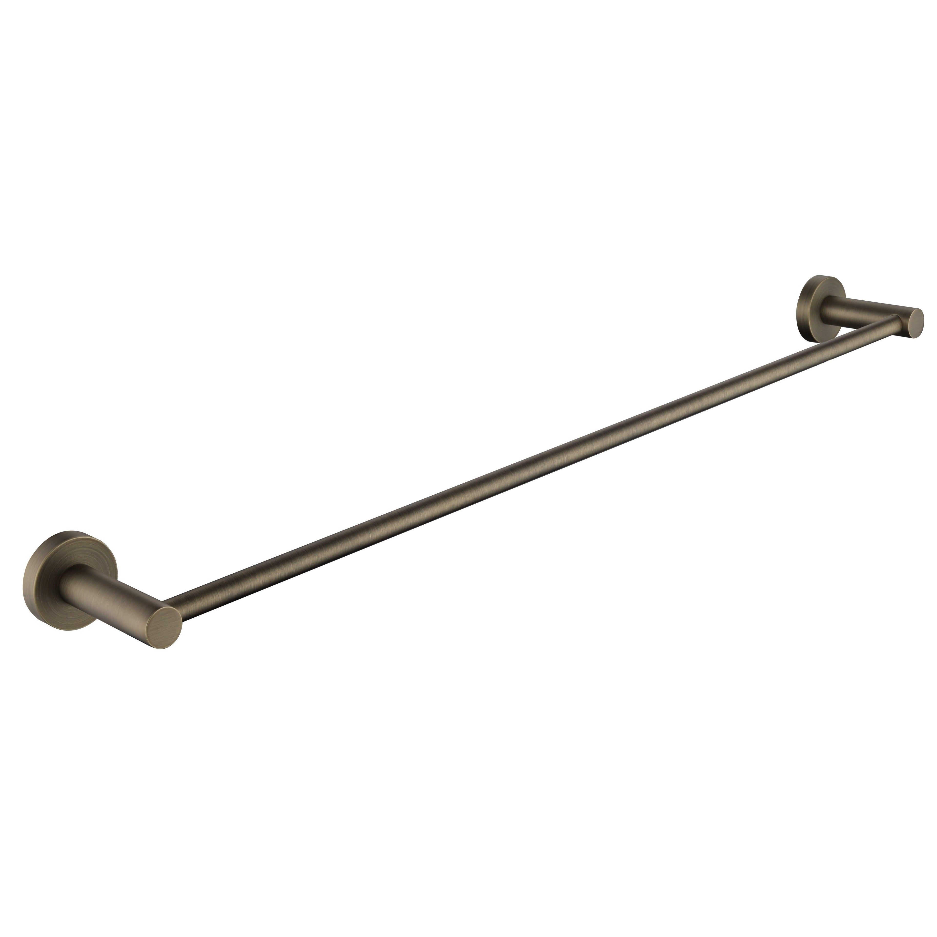 Seville Antique Brass Single Towel Rail 600mm