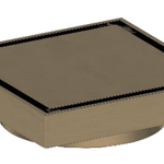 Antique Brass Tile Insert Floor Waste JD-DB101F with 80mm outlet and square design for modern bathroom drainage solutions.