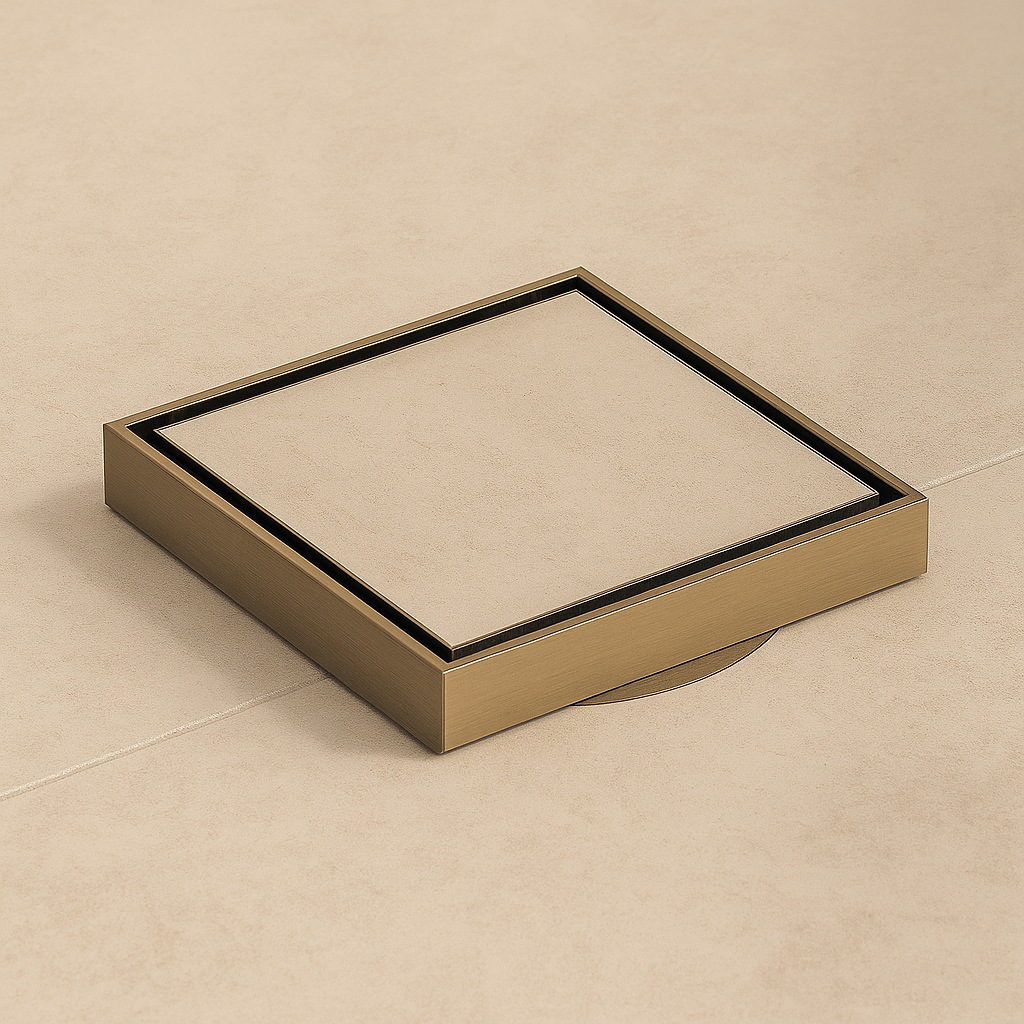 Seville Antique Brass Tile Insert Floor Waste