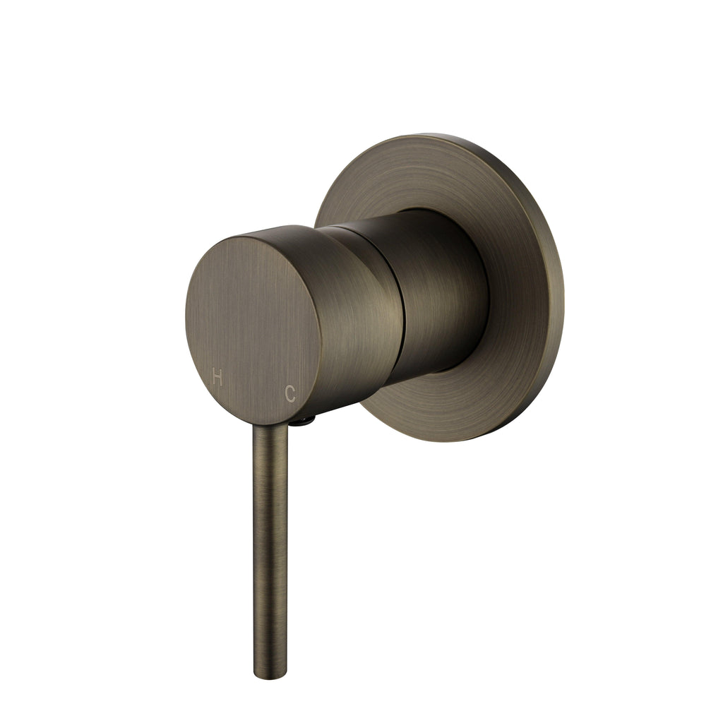 Seville Antique Brass Wall Mixer 80mm