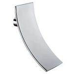 PK510 Bath Spout, 180mm curved chrome spout with 65mm width, modern bathroom fixture for efficient water flow.