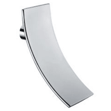 PK510 Bath Spout, 180mm curved chrome spout with 65mm width, modern bathroom fixture for efficient water flow.