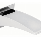 PK523 Bath Spout – 180mm sleek chrome bath spout with modern angular design for efficient water flow and contemporary bathroom aesthetics.