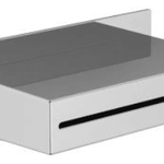 PK502 Bath Spout – 80mm wall-mounted chrome bath spout with sleek square design for modern bathrooms.