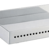 PK503 Bath Spout – 80mm chrome slotted wall-mounted bath spout for modern bathrooms.