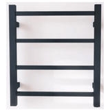 CNT-4S Black 4 Square Bars Non-Heated Towel Rack – Modern Bathroom Accessory