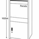 Black Parcel Letterbox with Lock - Mail & Package Drop Box