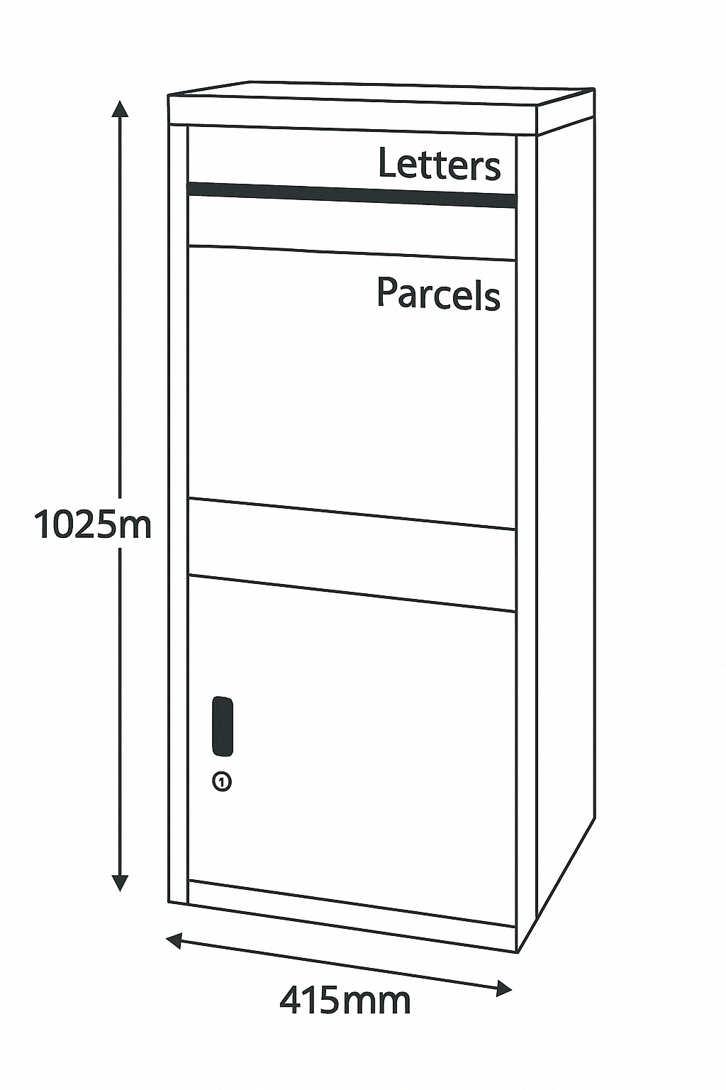 Onix Black Parcel Letterbox with Lock - Mail & Package Drop Box