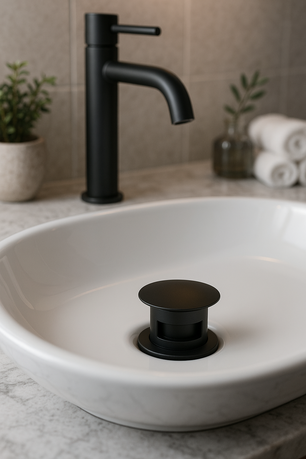 Onix Black Pop-up Waste 32mm W/O