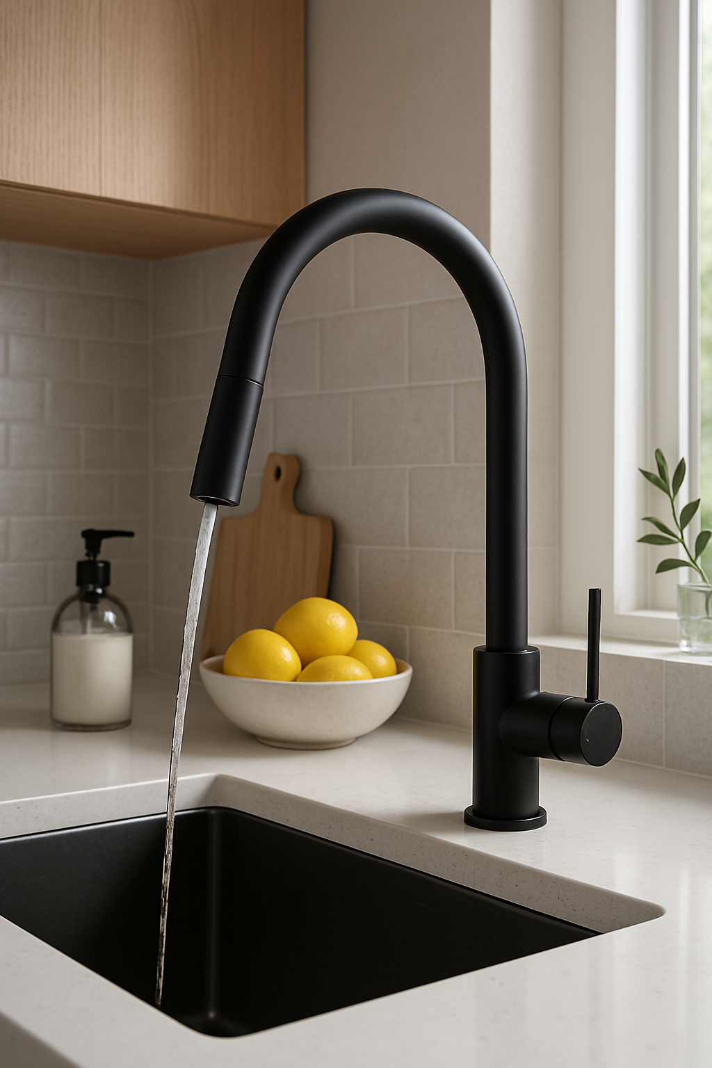 Onix Black Pull Out Kitchen Mixer