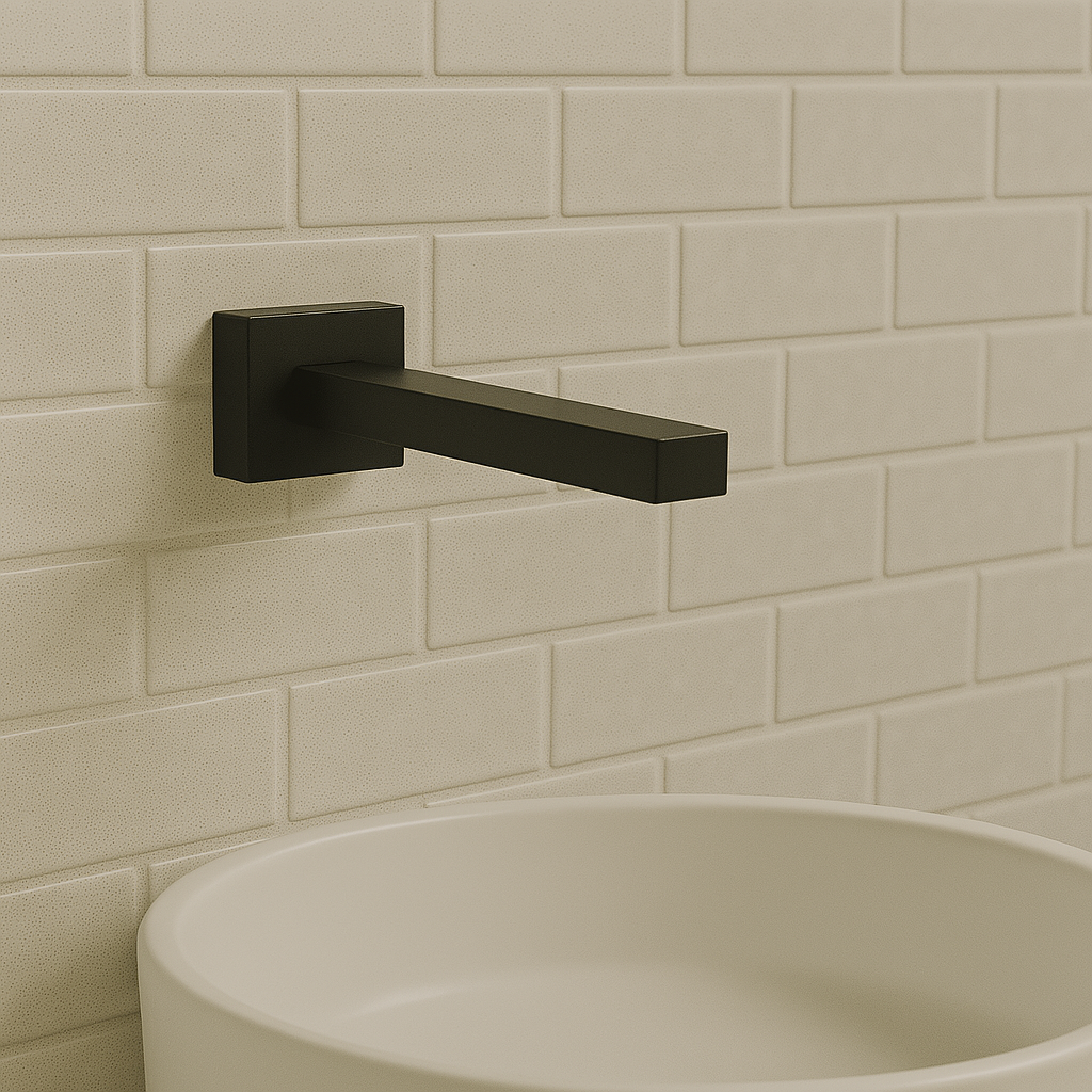 Onix Black Rectangular Bath Spout