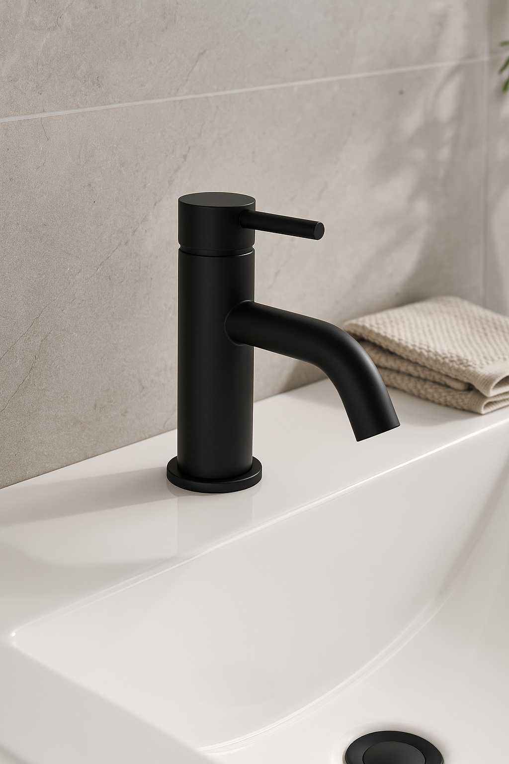 Onix Black Round Basin Mixer