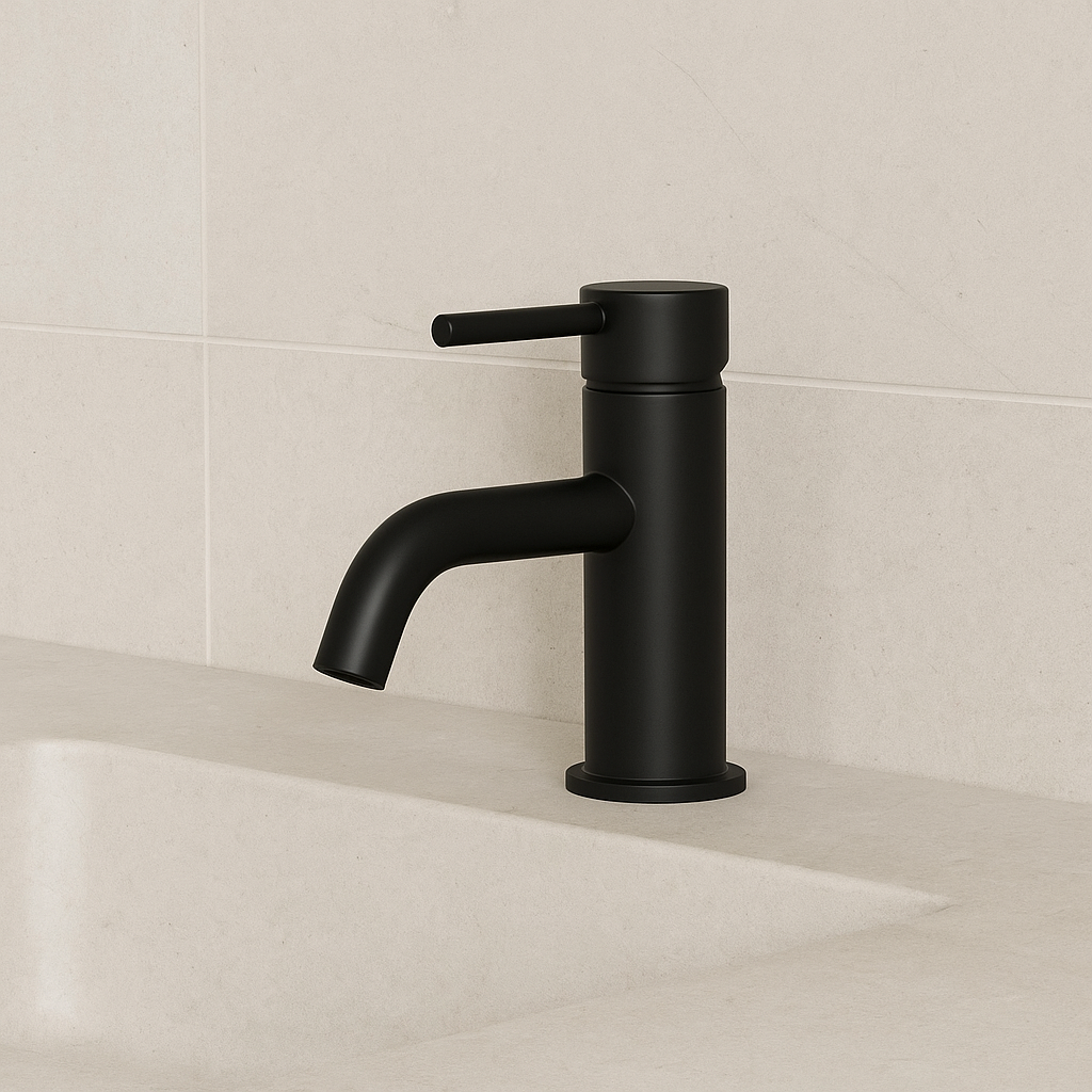 Onix Black Round Basin Mixer