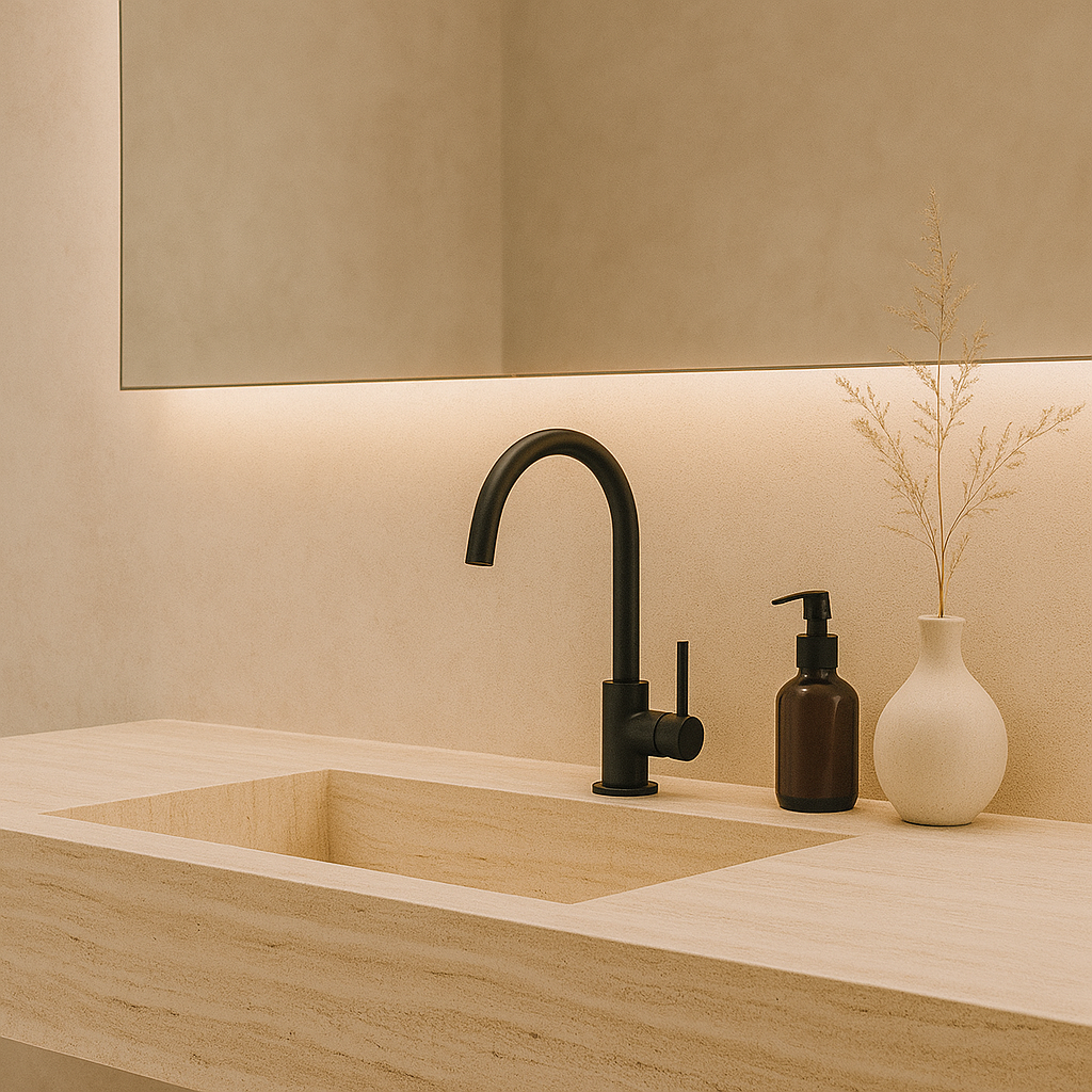 Onix Black Round Kitchen Mixer