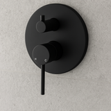 Black Round Shower Mixer With Diverter