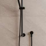Black Round Shower Rail