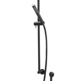Black Round Shower Rail – Solid Brass Rail with Elbow, WELS 3 Star Rating for Modern Bathrooms