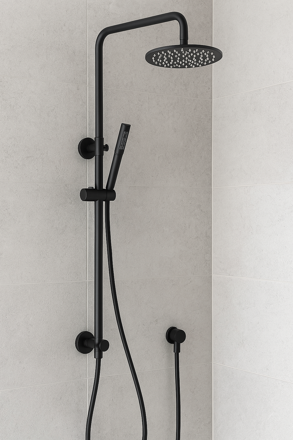 Black Round Shower Unit