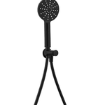Black Round Shower Unit on Bracket – Matte Black Showerhead with WELS 3 Star Rating