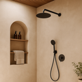 200 Solid brass Onix Black Round Shower Head