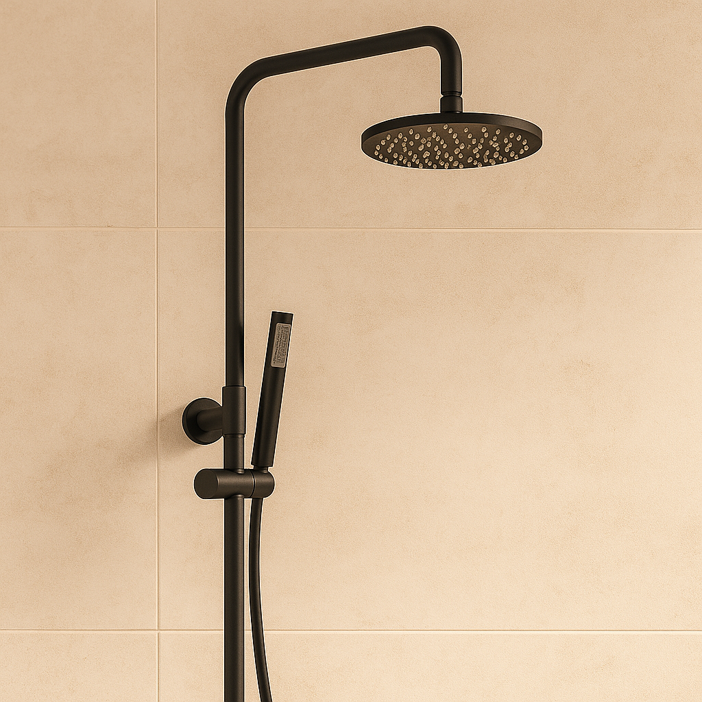 Black Round Shower Unit