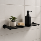 Black Round Stainless Steel Shelf 600*96