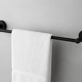 Black Round Towel Rail 750mm