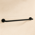 Black Round Towel Rail 750mm