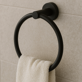 Black Round Towel Ring