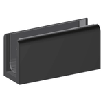 Black Shower Glass Clamp – Durable Design for Glass Shower Doors with Matte Black Finish
