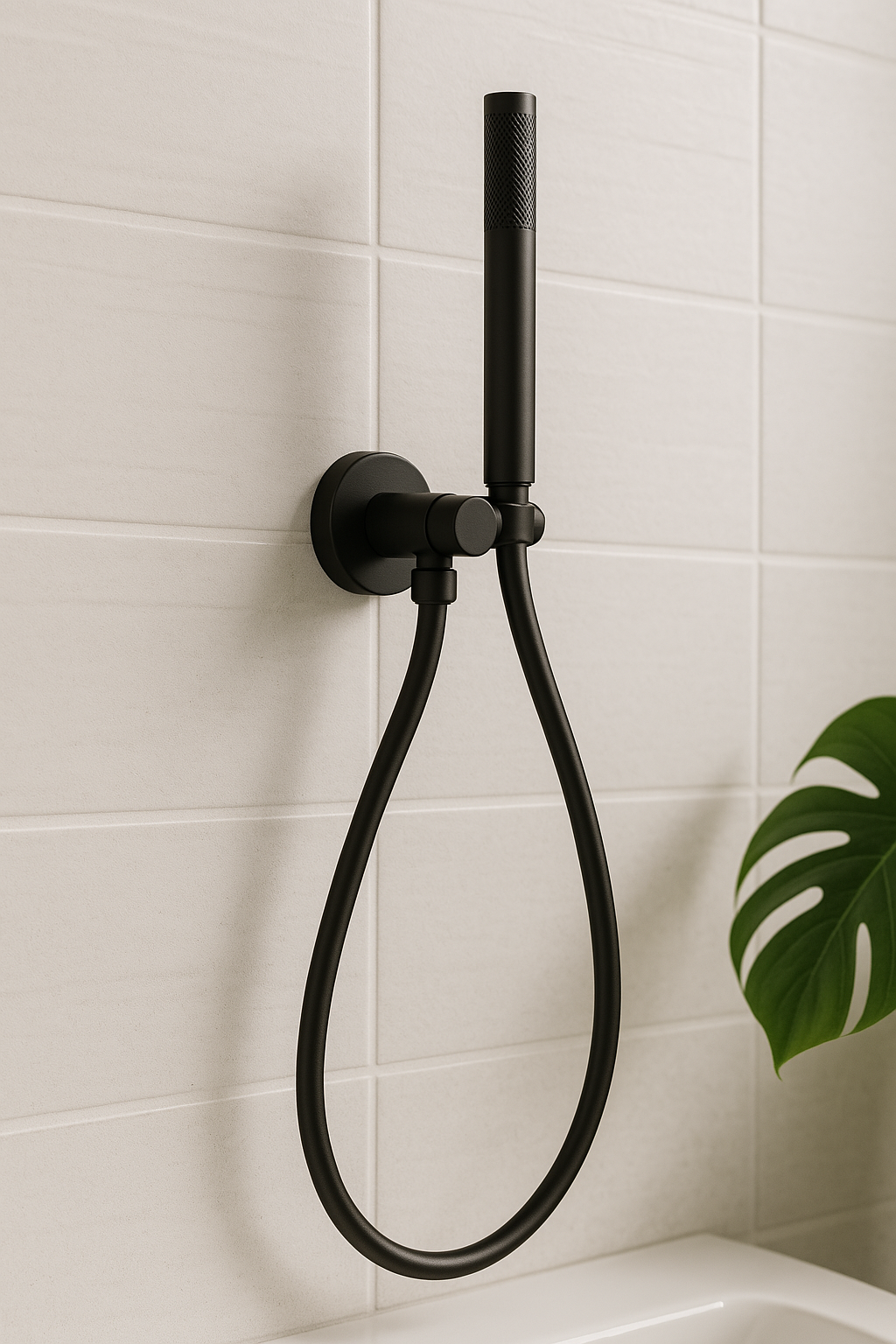 Black Shower Hose & Sprayer