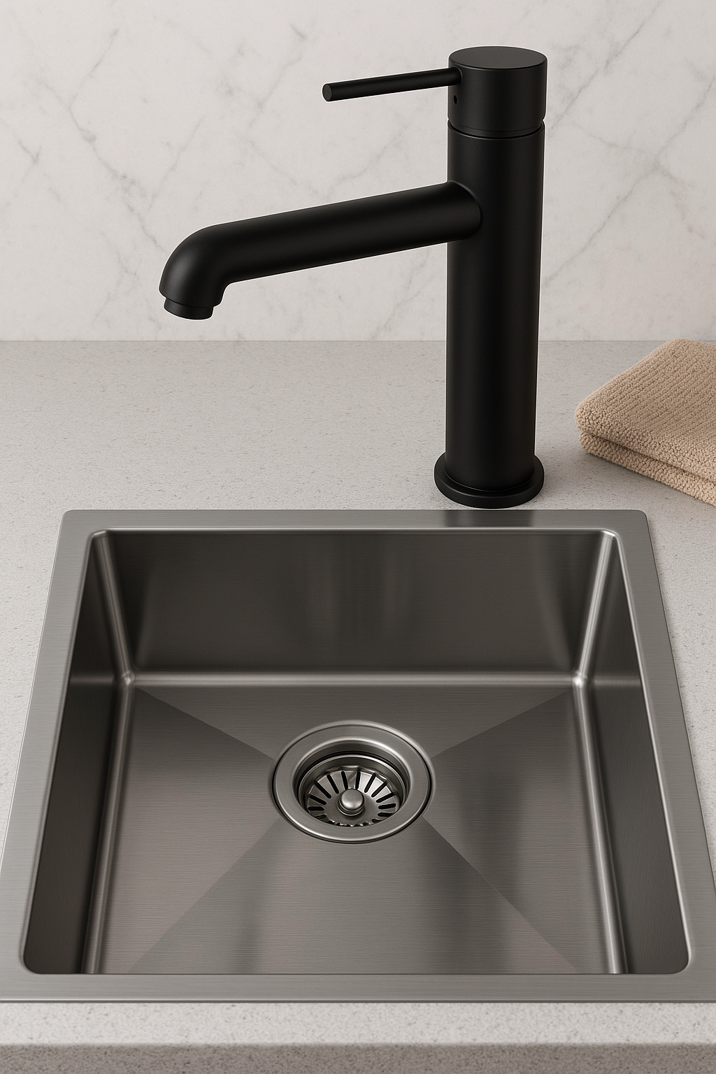 Black Single Bowl Sink