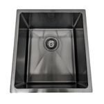 Black Single Bowl Sink – 390440190mm Stainless Steel Sink with a sleek black matte finish