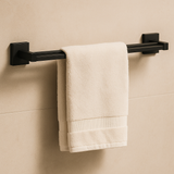 Black Square Double Towel Rail