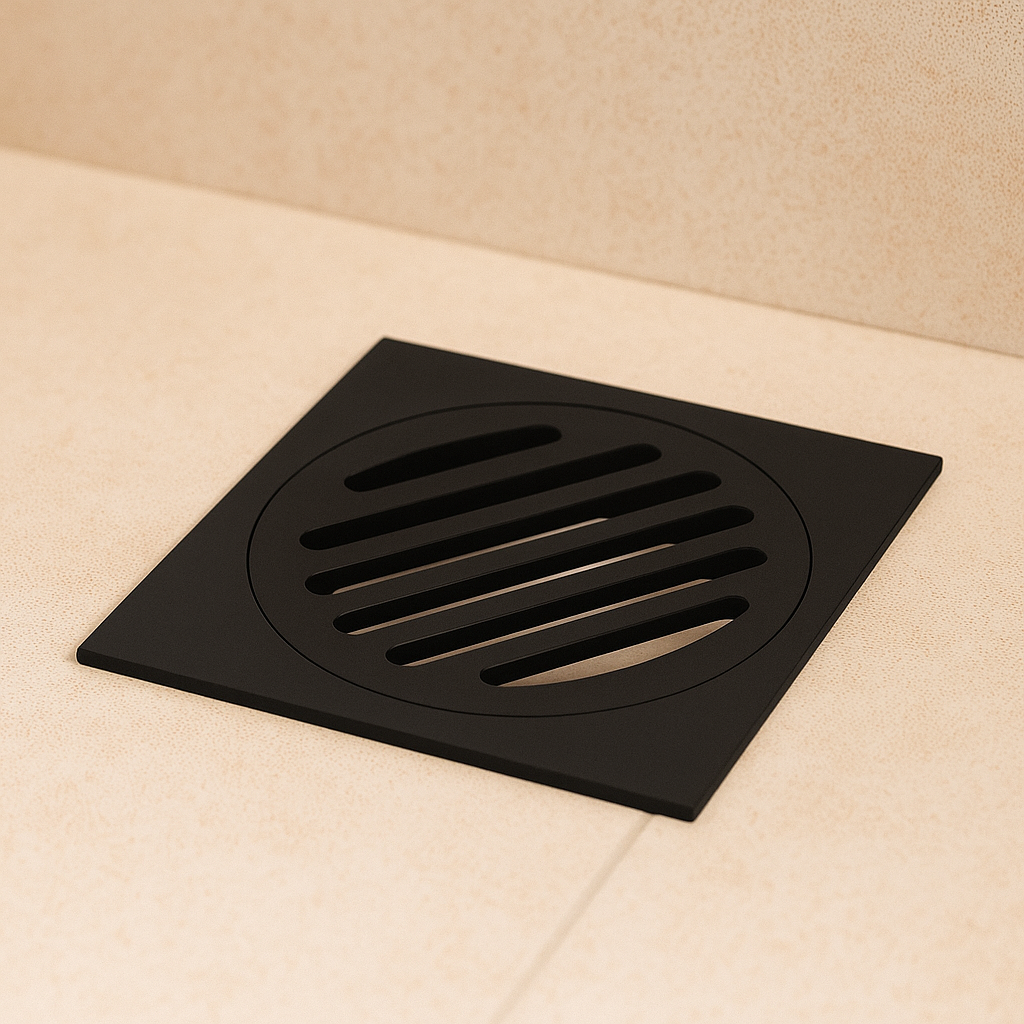 Black Square Floor Grate