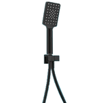 Black Square Shower Unit on Bracket with a handheld showerhead, featuring a modern square design, black matte finish, and 8L/min water flow for an efficient, stylish bathroom upgrade.