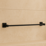 Black Square Single Towel Rail