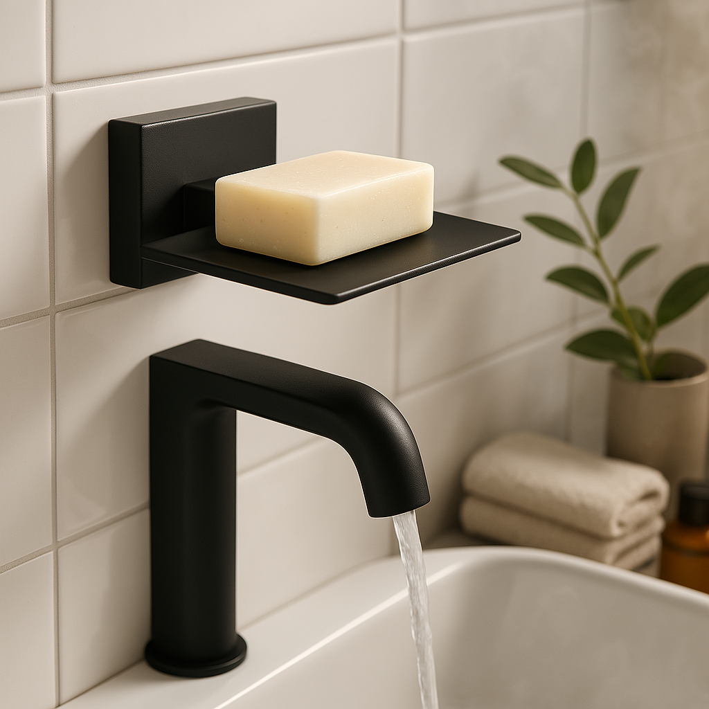 Onix Black Square Soap Tray