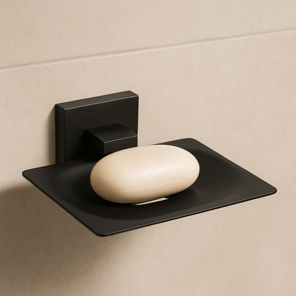 Onix Black Square Soap Tray