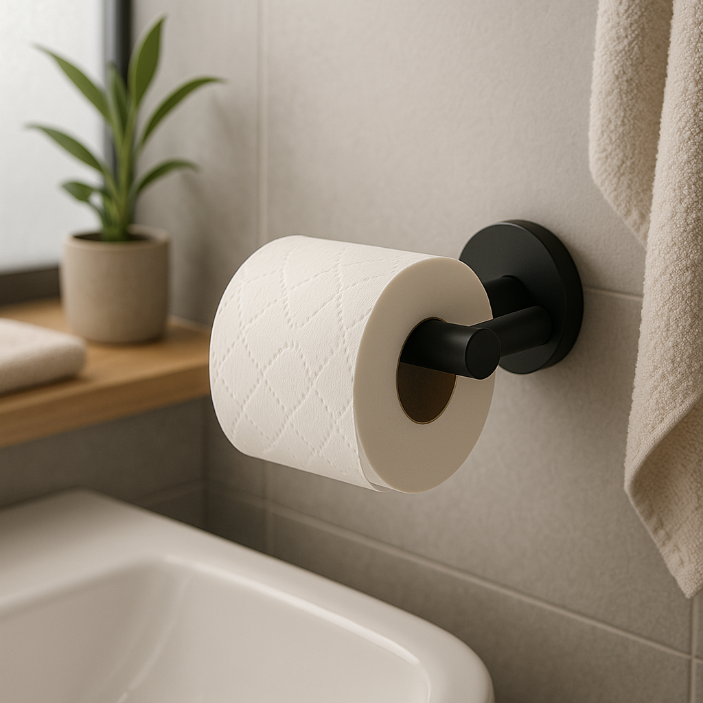 Onix Black Toilet Roll Holder