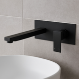 Black Wall Mixer with Spout