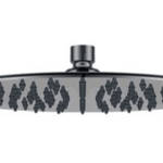 Black Round Shower Head – Ø 300mm with 6 Rubber Nipples and WELS 2 Star Rating