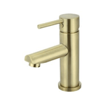 DGA-70A Brushed Gold Basin Mixer – 35mm cartridge faucet with straight spout, designed for modern bathroom sinks.
