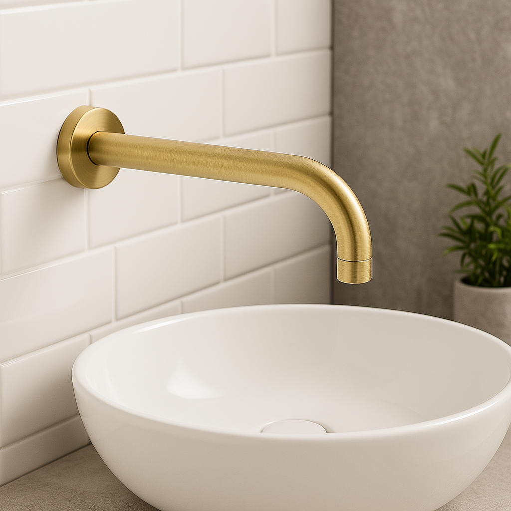 Marbella Brushed Gold Bath Spout